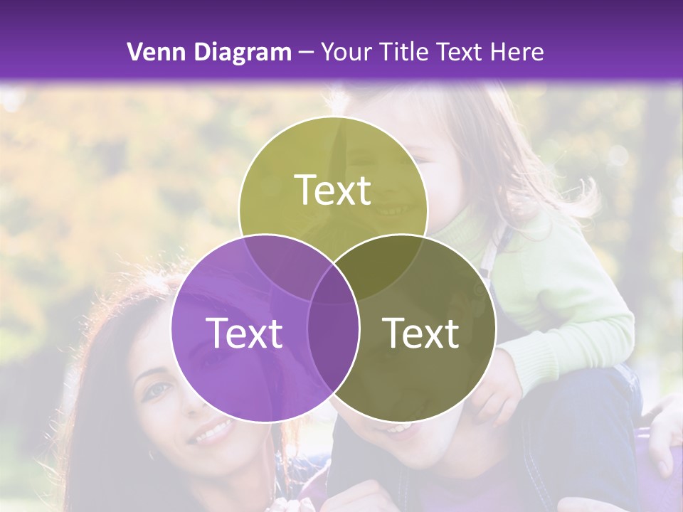 Looking Three Yellow PowerPoint Template