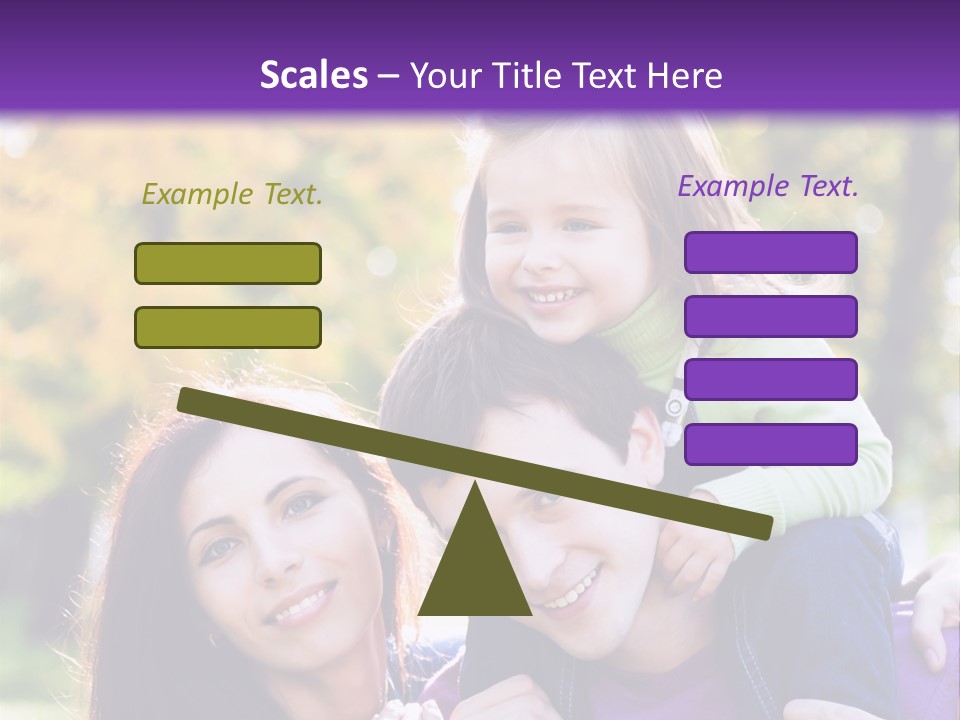 Looking Three Yellow PowerPoint Template