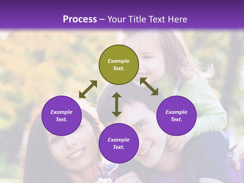 Looking Three Yellow PowerPoint Template