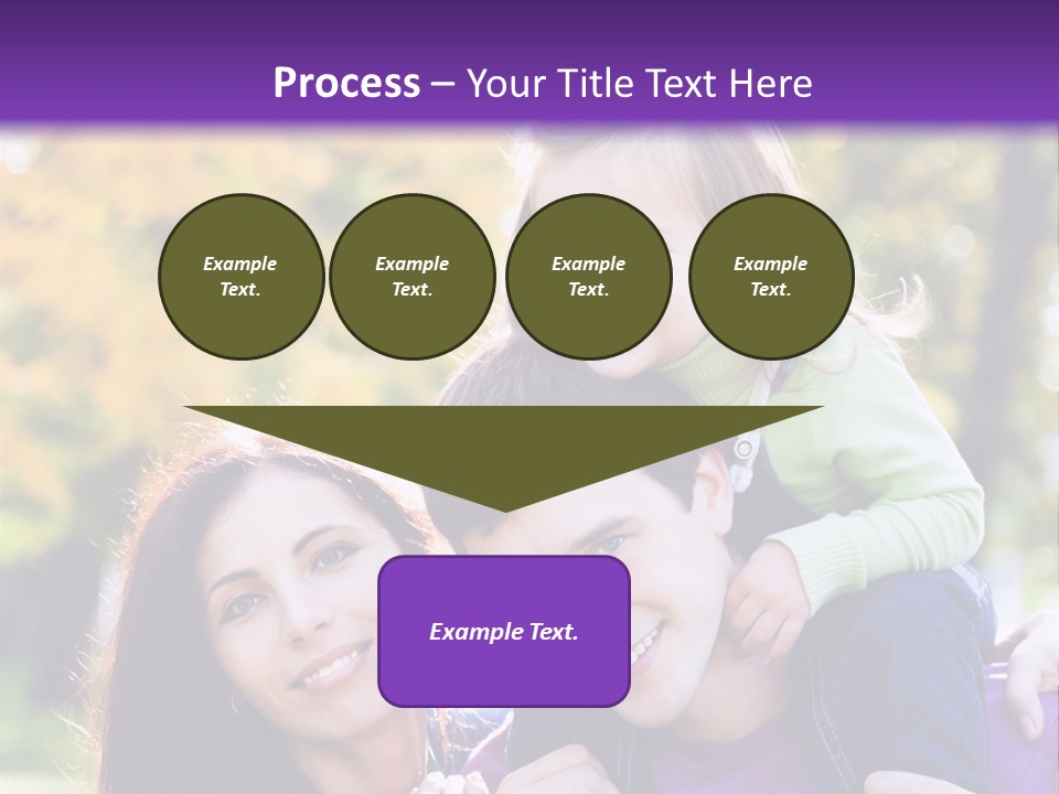 Looking Three Yellow PowerPoint Template