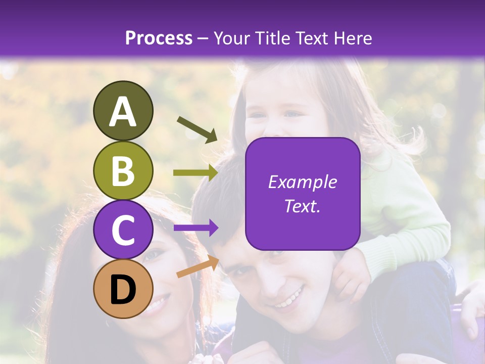 Looking Three Yellow PowerPoint Template