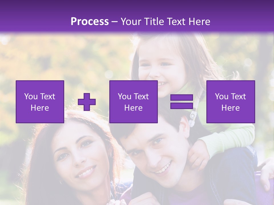 Looking Three Yellow PowerPoint Template