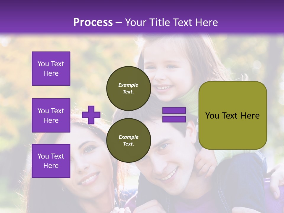 Looking Three Yellow PowerPoint Template