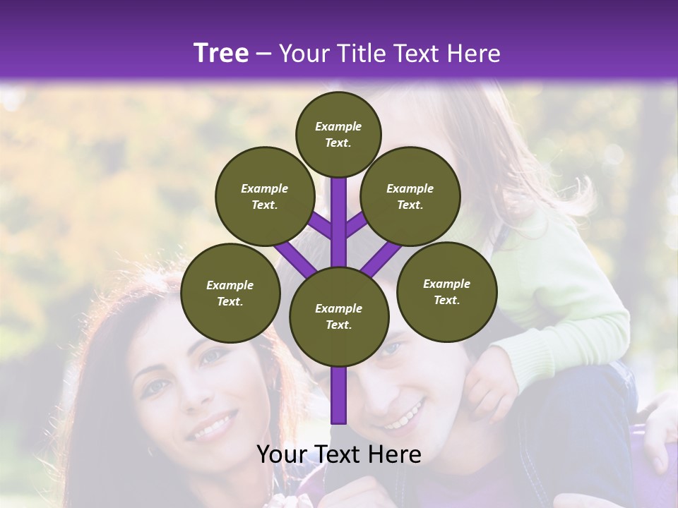 Looking Three Yellow PowerPoint Template