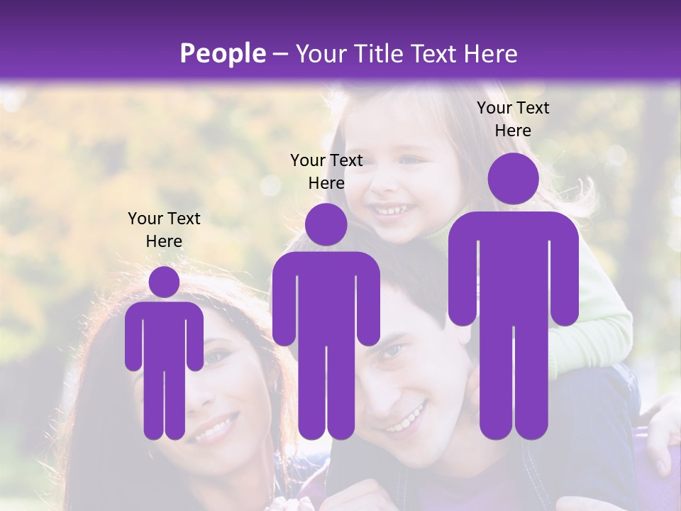 Looking Three Yellow PowerPoint Template