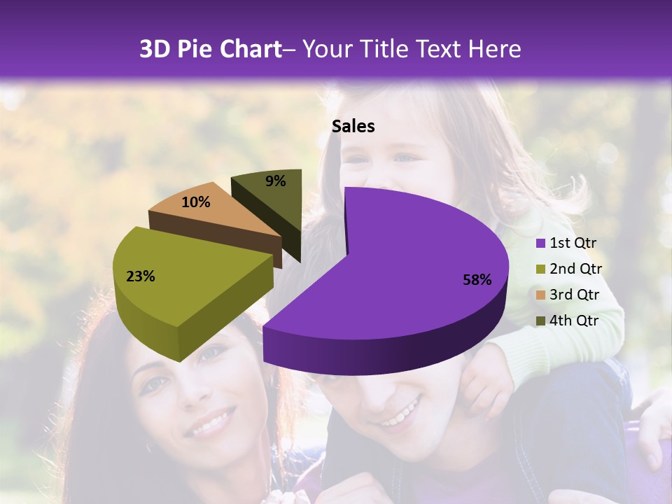 Looking Three Yellow PowerPoint Template