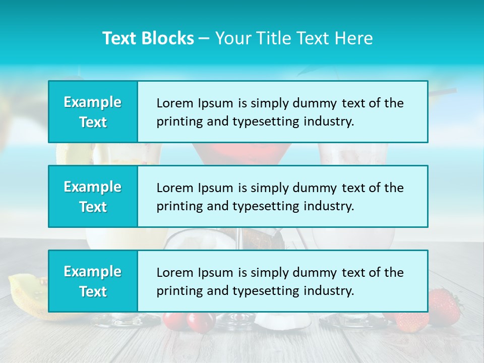 Beach Blur Blue PowerPoint Template