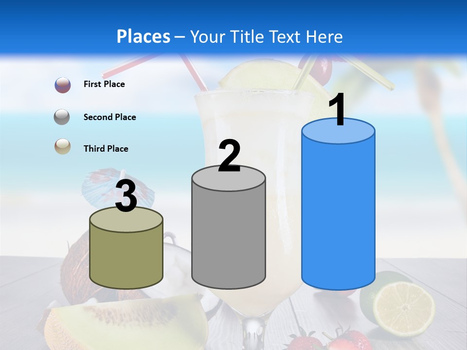 Umbrella Lime Wave PowerPoint Template