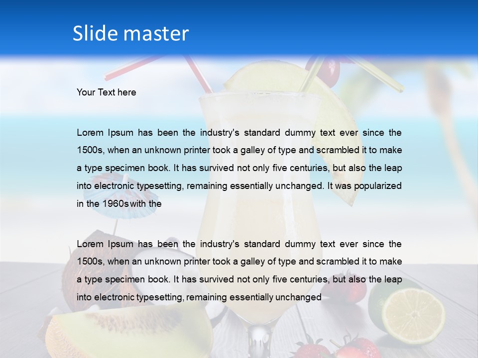 Umbrella Lime Wave PowerPoint Template