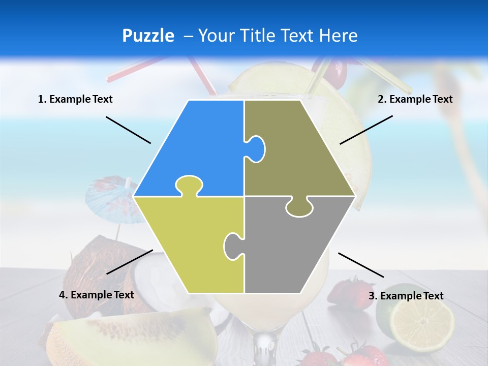 Umbrella Lime Wave PowerPoint Template