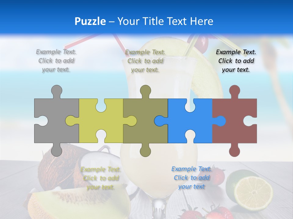 Umbrella Lime Wave PowerPoint Template