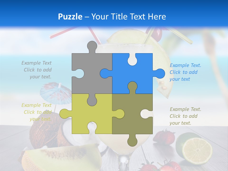 Umbrella Lime Wave PowerPoint Template