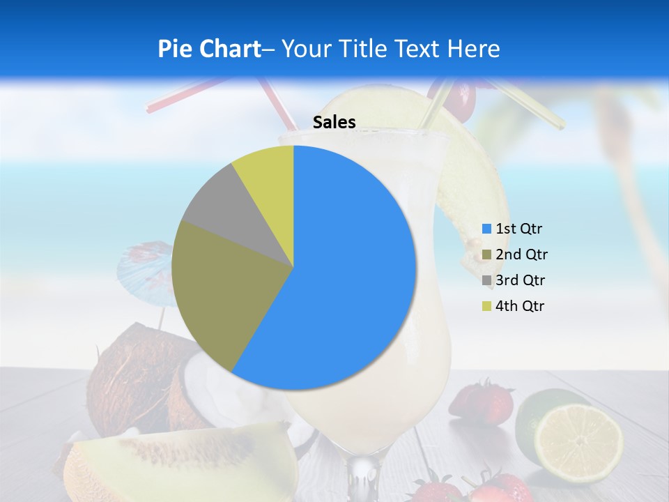 Umbrella Lime Wave PowerPoint Template