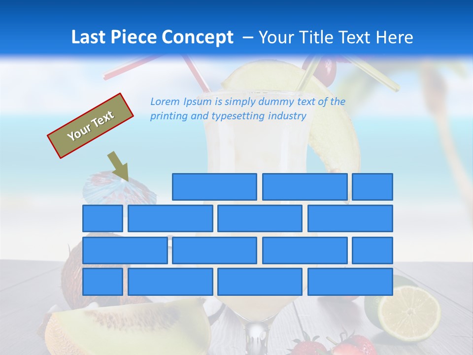 Umbrella Lime Wave PowerPoint Template