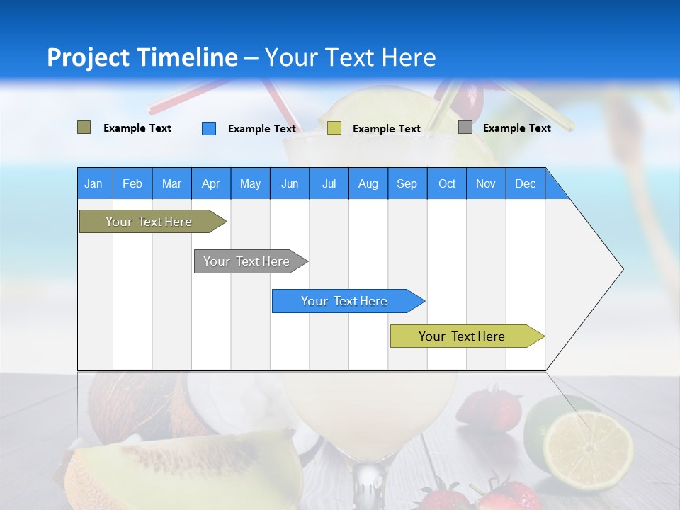 Umbrella Lime Wave PowerPoint Template