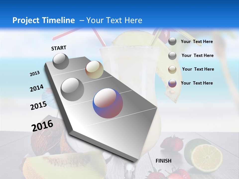 Umbrella Lime Wave PowerPoint Template