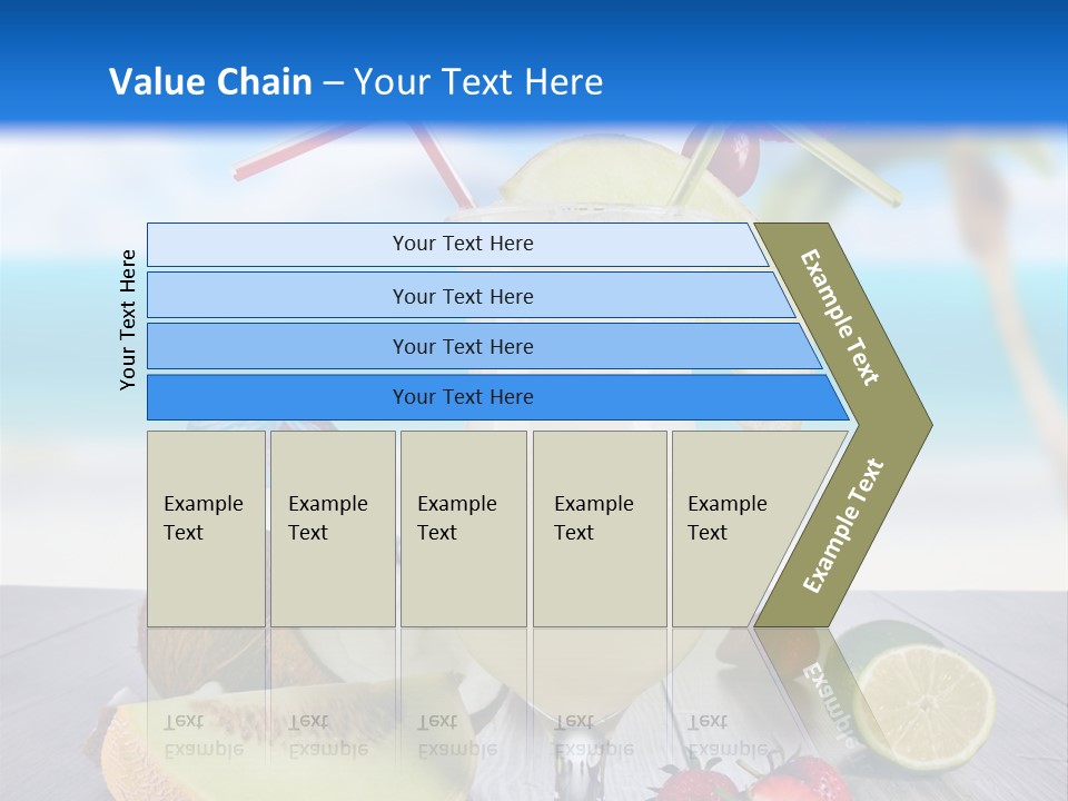 Umbrella Lime Wave PowerPoint Template
