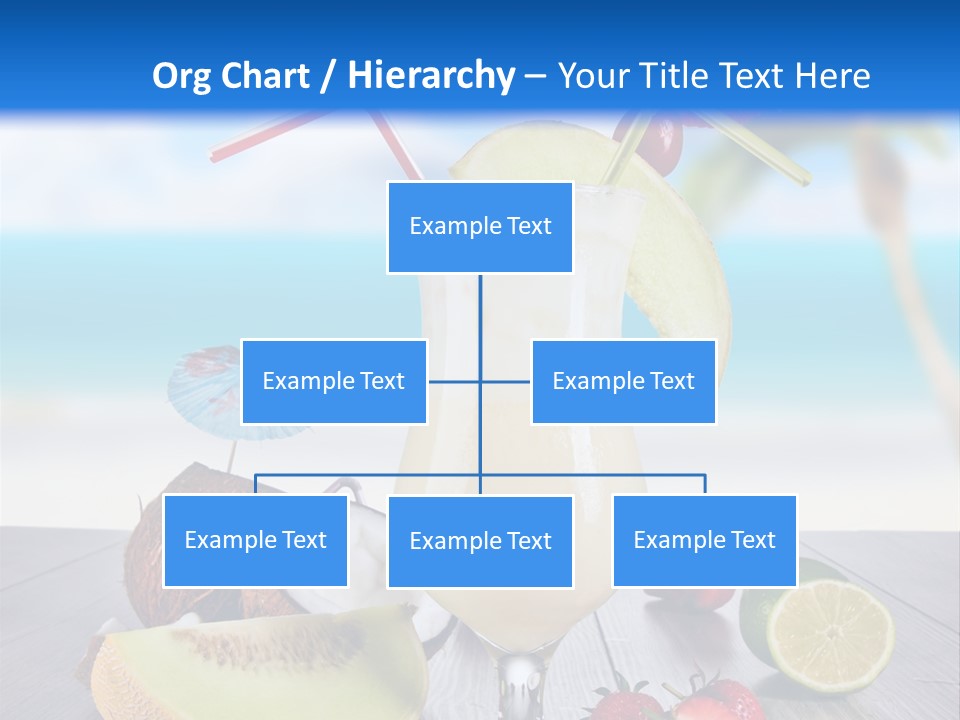 Umbrella Lime Wave PowerPoint Template