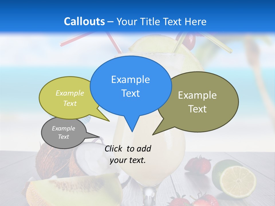 Umbrella Lime Wave PowerPoint Template