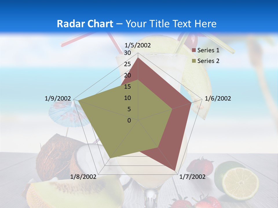 Umbrella Lime Wave PowerPoint Template
