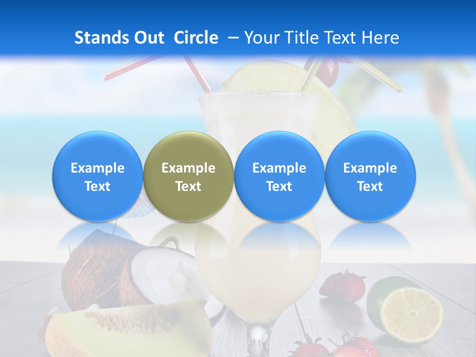 Umbrella Lime Wave PowerPoint Template