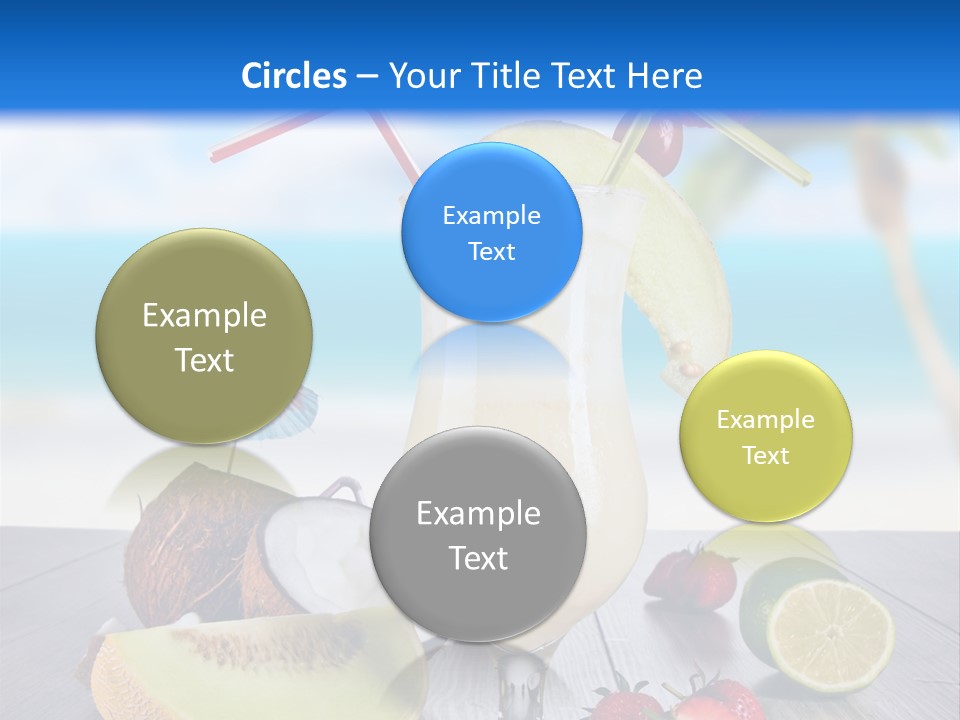 Umbrella Lime Wave PowerPoint Template