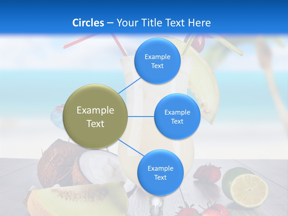 Umbrella Lime Wave PowerPoint Template