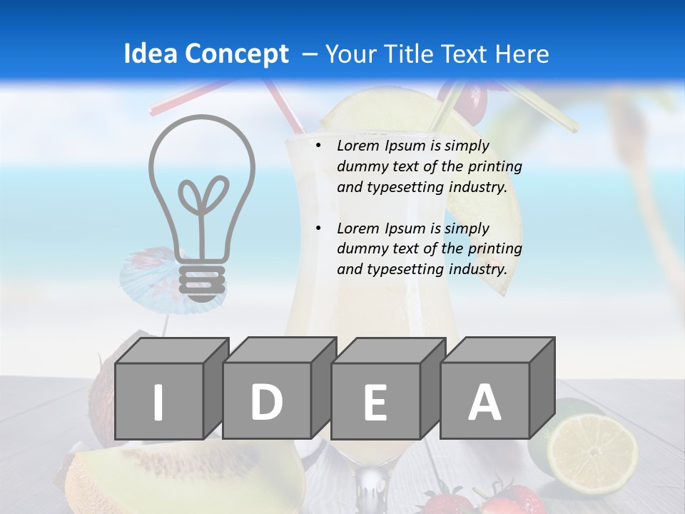 Umbrella Lime Wave PowerPoint Template