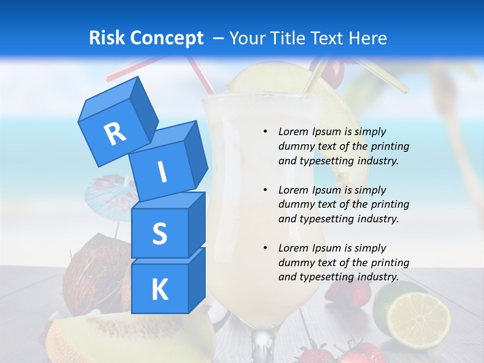 Umbrella Lime Wave PowerPoint Template