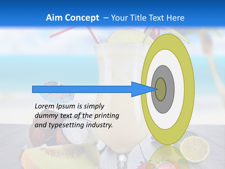 Umbrella Lime Wave PowerPoint Template