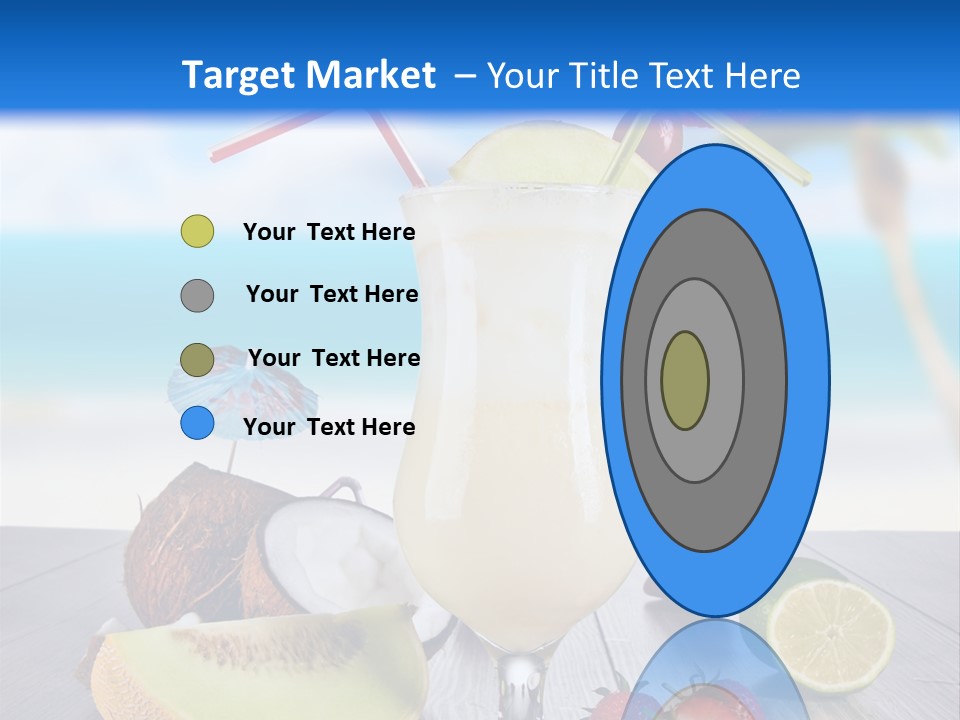 Umbrella Lime Wave PowerPoint Template