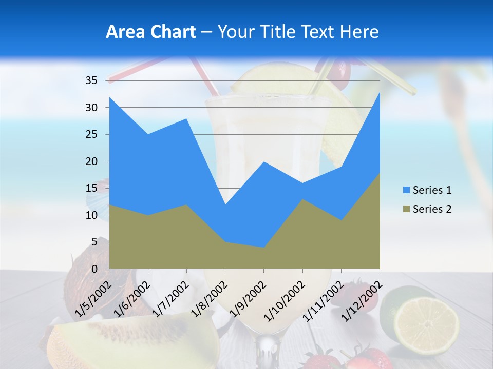 Umbrella Lime Wave PowerPoint Template