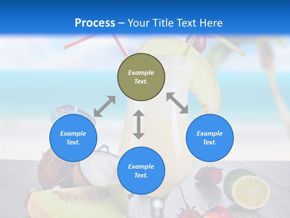 Umbrella Lime Wave PowerPoint Template