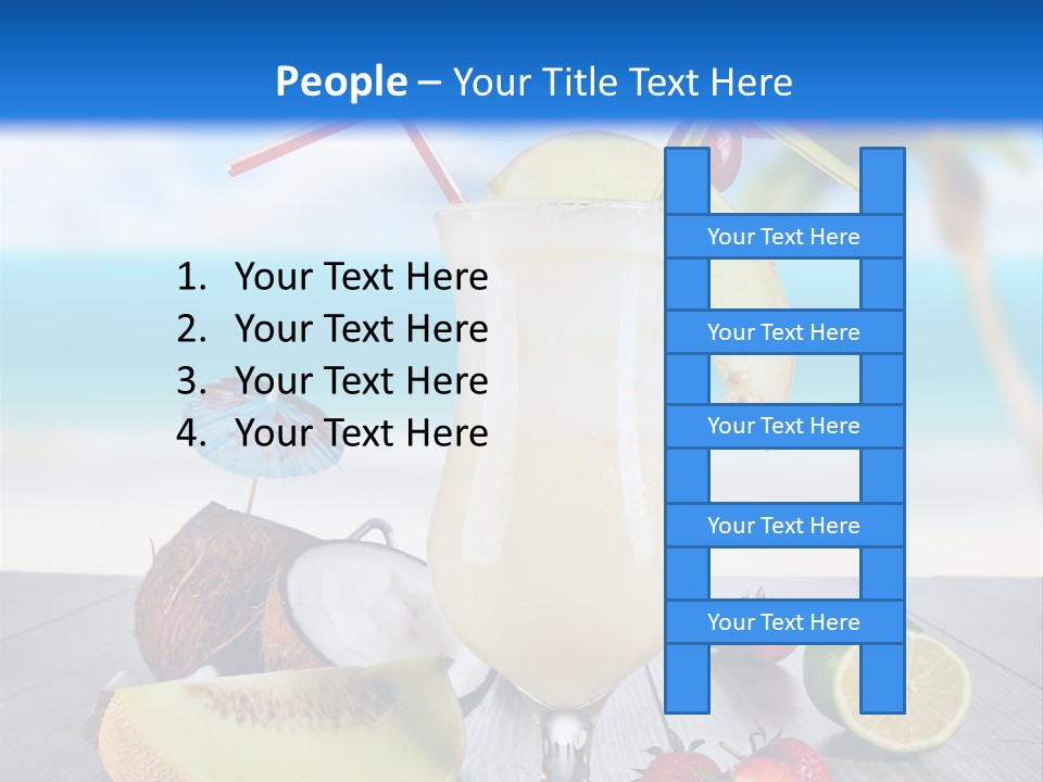 Umbrella Lime Wave PowerPoint Template