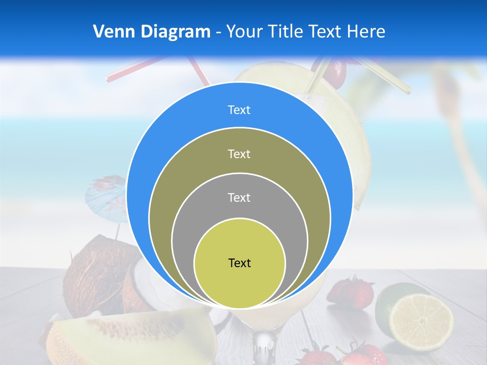 Umbrella Lime Wave PowerPoint Template