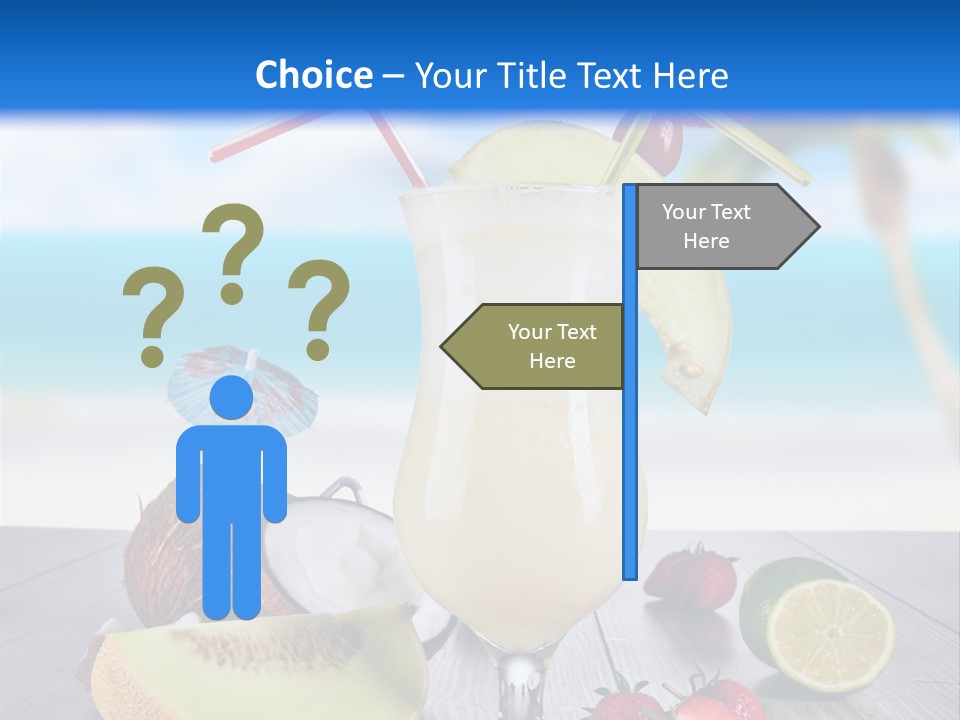 Umbrella Lime Wave PowerPoint Template