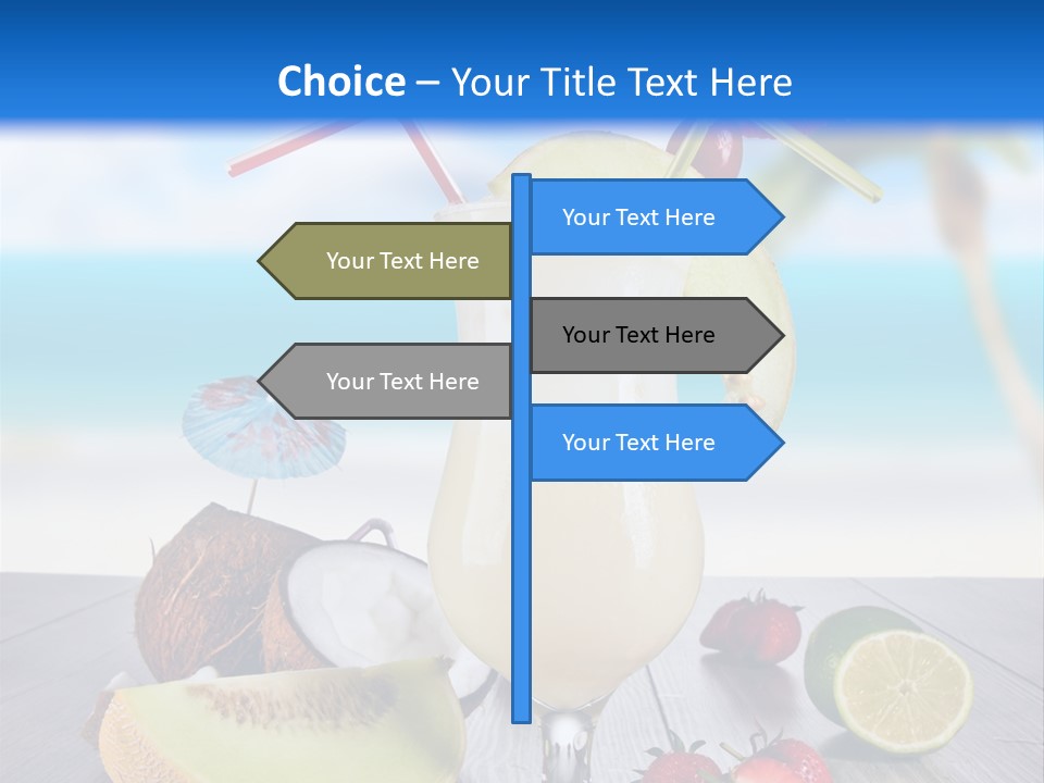 Umbrella Lime Wave PowerPoint Template