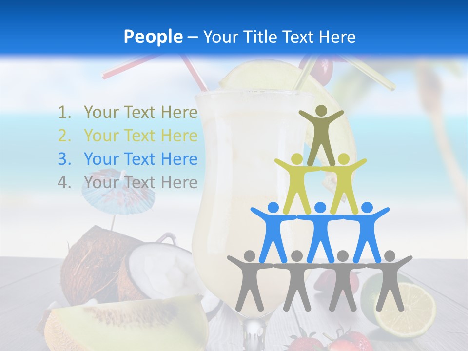 Umbrella Lime Wave PowerPoint Template