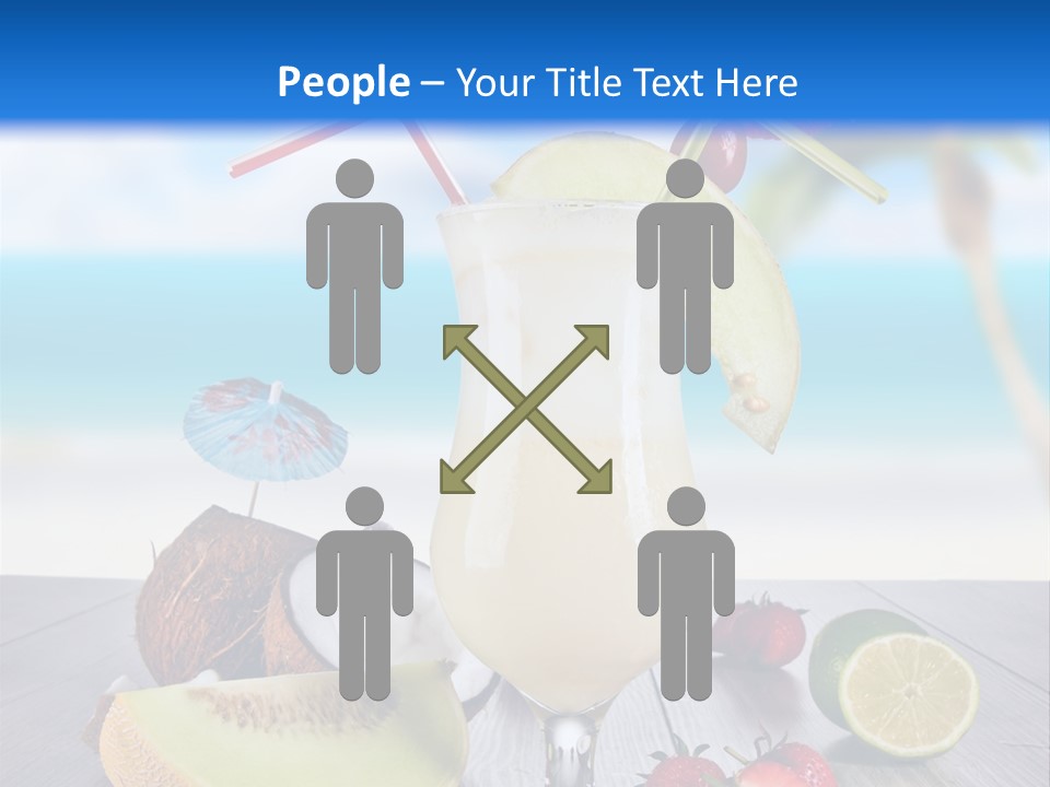 Umbrella Lime Wave PowerPoint Template