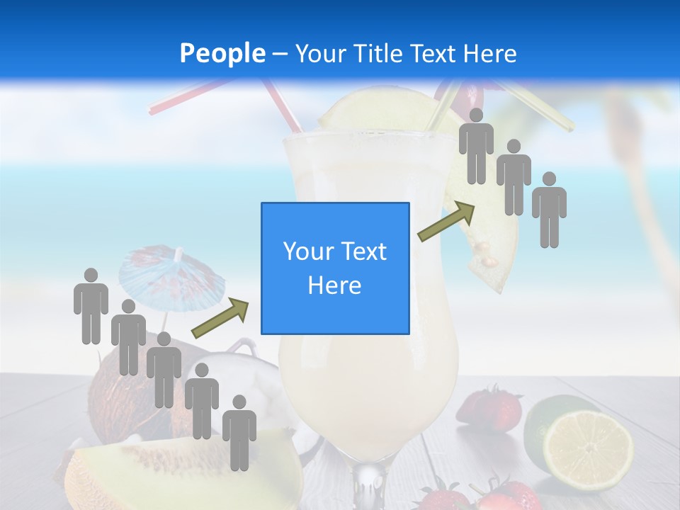 Umbrella Lime Wave PowerPoint Template