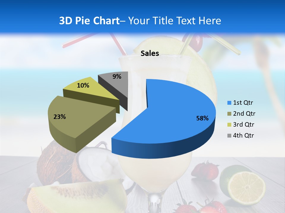 Umbrella Lime Wave PowerPoint Template