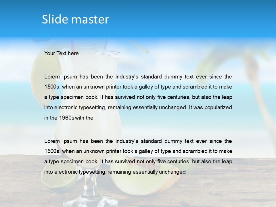 Wood Party Umbrella PowerPoint Template