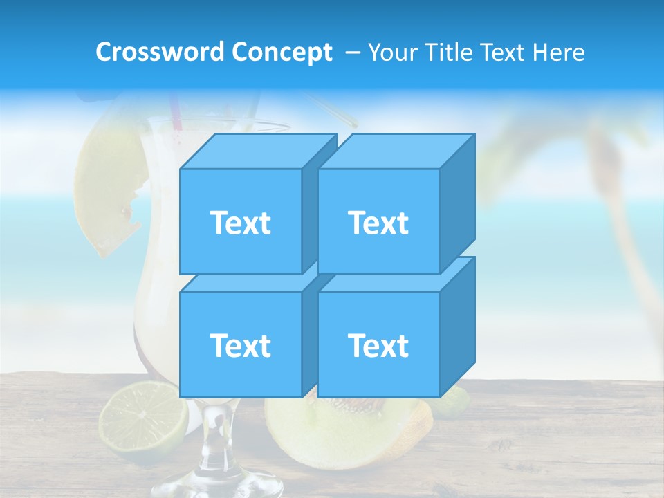 Wood Party Umbrella PowerPoint Template