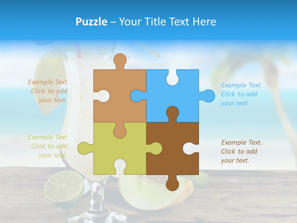 Wood Party Umbrella PowerPoint Template