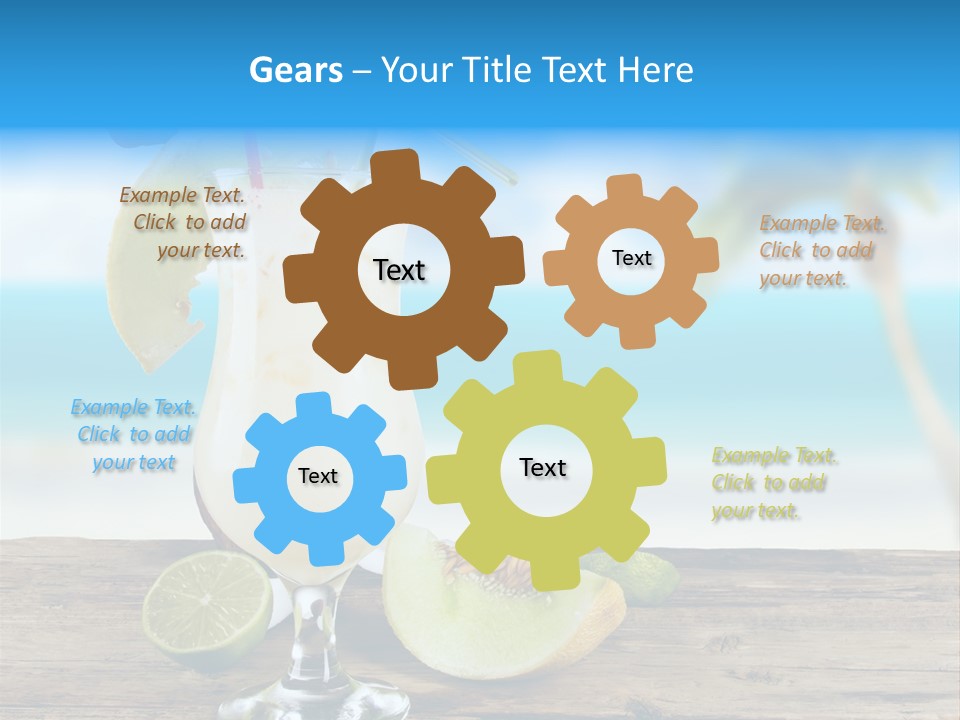 Wood Party Umbrella PowerPoint Template