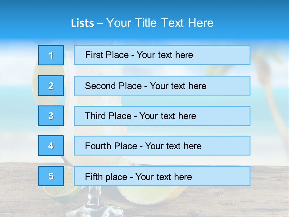 Wood Party Umbrella PowerPoint Template