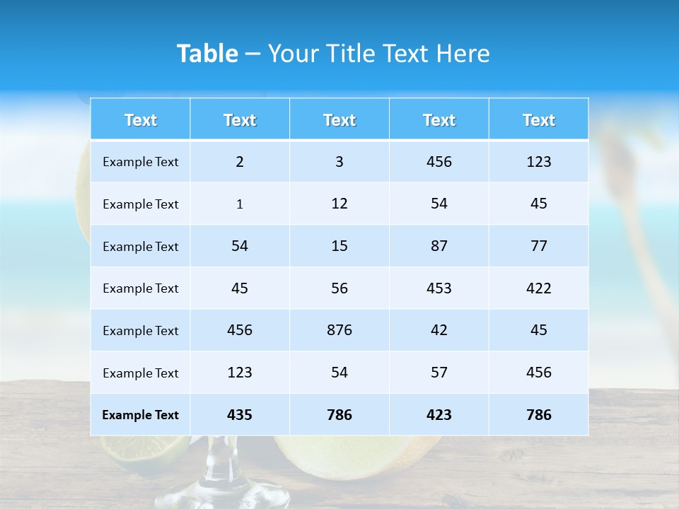 Wood Party Umbrella PowerPoint Template