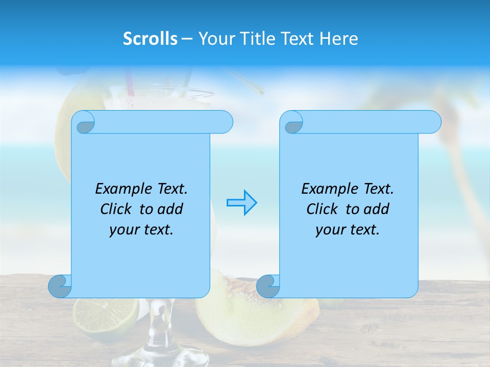 Wood Party Umbrella PowerPoint Template