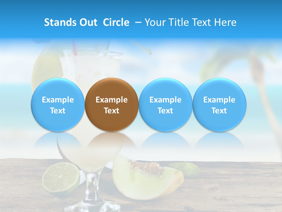 Wood Party Umbrella PowerPoint Template