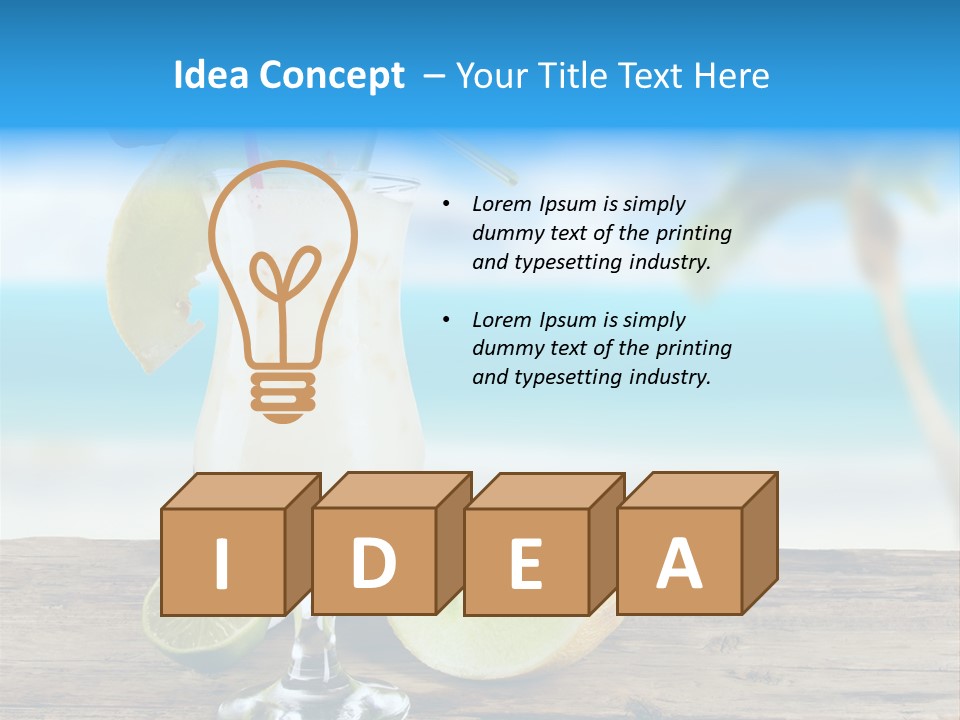 Wood Party Umbrella PowerPoint Template